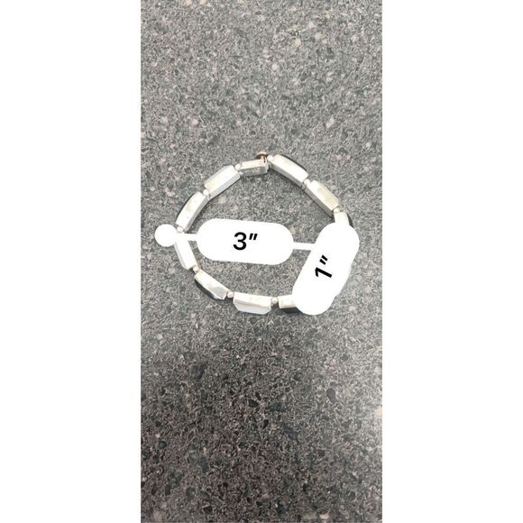 Vintage Sterling silver 925 Bracelet /w genuine Agate stones - Picture 2 of 16